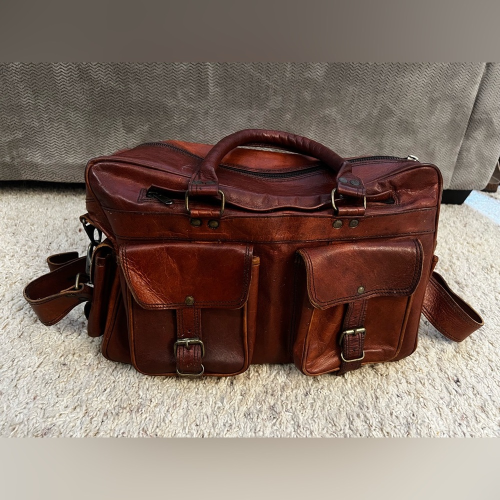 Buffalo Jackson Trading Co. Everett Pilot Leather Briefcase